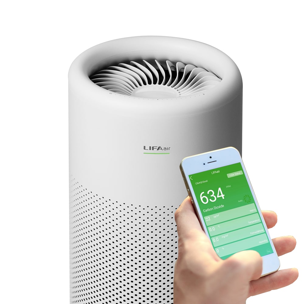 Smartphone compatible home air purifier